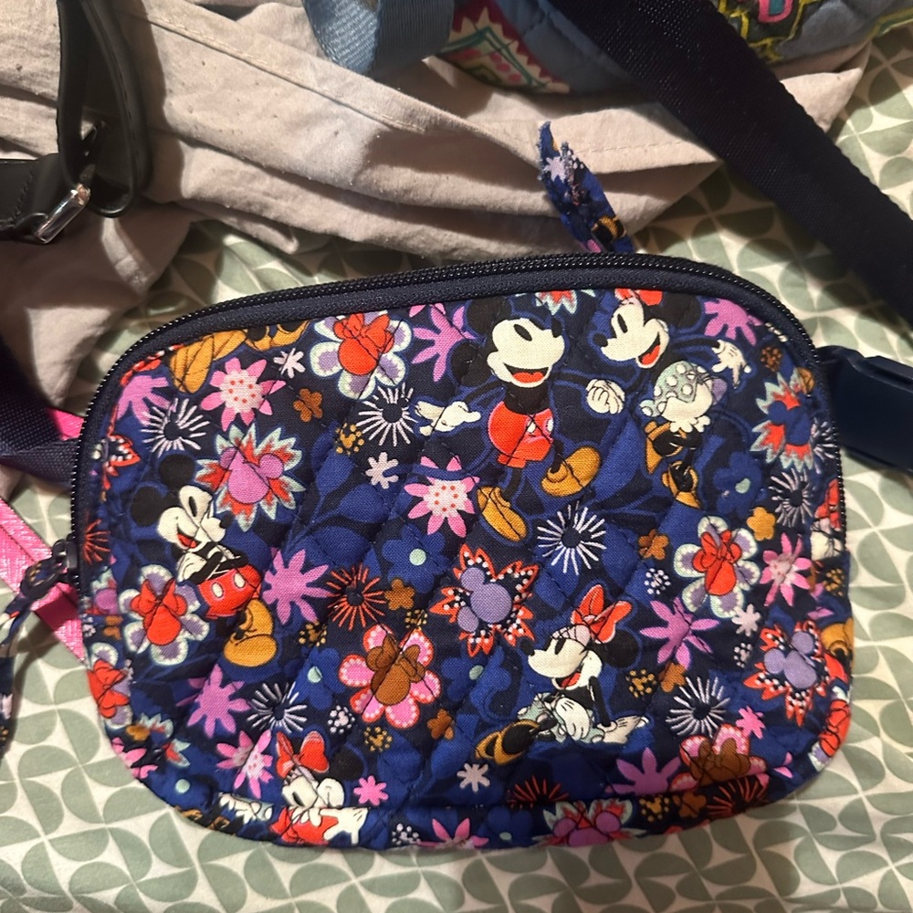 Vera Bradley Blue and Pink Crossbody Bag